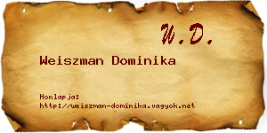 Weiszman Dominika névjegykártya